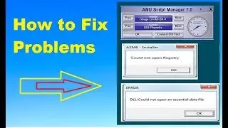 dll error for anu script manager | Anu Script Installation [January 2024]