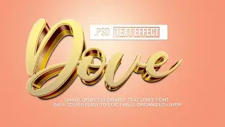 Premium 3D Text Effect in Photoshop – Ultimate Guide for Stunning Typography!111 ✨ Dove 3D text