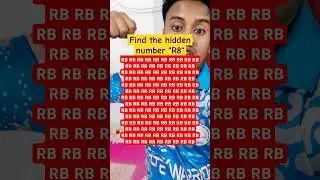 Optical illusion visual test: Find "R8" Try your skills! #shorts #ytshorts #brainteasers #find