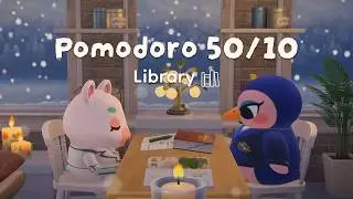 Pomodoro 50/10 ▪︎ Real Library 📚 | 3hour | 모동숲 ASMR