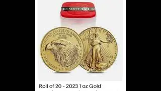 Roll of 20 - 2023 1 oz Gold American Eagle $50 Coin BU (Lot, Tube of 20)