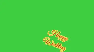 Happy Wedding Green Screen text animation video