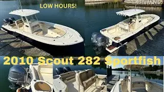 LOW HOURS! SCOUT 282 SPORTFISH! POWERED BY YAMAHA / CRUISE / FISH / ENTERTAIN / BOAT IN STYLE!