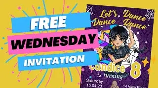 Wednesday Addams Birthday Invitation - FREE Editable Template in Canva