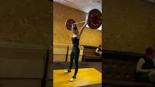 Швунг рывковый+присед #тяжелаяатлетика #штанга #weightlifting #crossfit #shorts