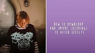 HOW TO IMPORT COLORINGS TO AFTER EFFECTS I SOFTIEHAYLEY EDITING