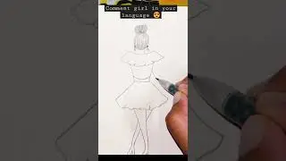 How to draw a girl || #shorts #youtube #art