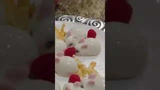 Coconut milk panna cotta bunnies