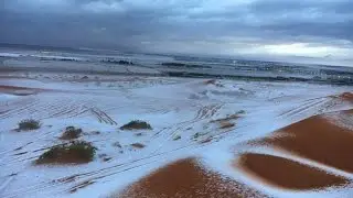 В Саудовской Аравии выпал снег/In Saudi Arabia snow