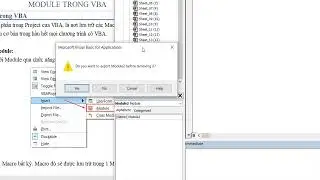 Chương 4: TÌM HIỂU VỀ MODULE TRONG VBA - Bài 1: Khái niệm về Module