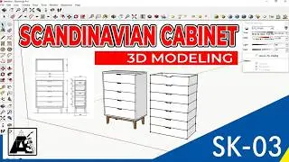 How to make a 3D model SCANDINAVIAN CABINET