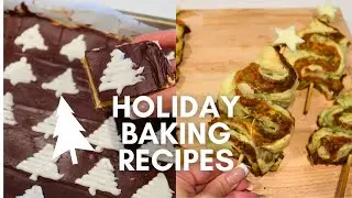 3 Christmas Baking Recipes! Nanaimo Bars, Puff Pastry Trees + Brown Sugar Cereal Bars!