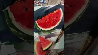 рисуем 🍉 акварелью, 1часть 