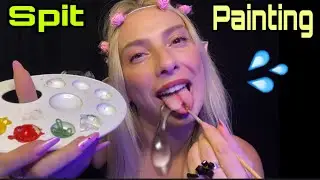 ELF SENİ BOYUYOR 🎨SPIT PAINTING YOUR FACE 👅 ISLAK AĞIZ SESLERİ ~ TÜRKÇE ASMR