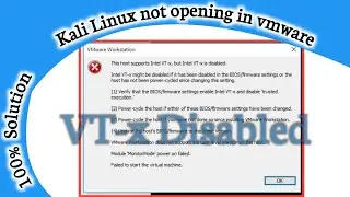 Kali Linux is not Running in vmware || 100% Solution || Kali Linux || VM Ware || Punjab Tech Tv