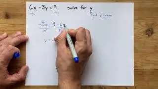 6x-3y=9 Solve for y