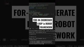 FOR-IN-ENUMERATE loop in Robot Framework 
