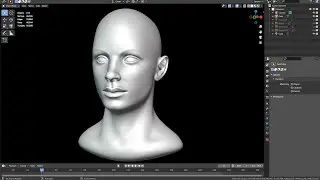 Sculpture techniques in Blender 3D. Example 3: Woman head. No Dyntopo. No Retopology.