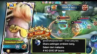 Settingan Bruno Mode Cheat! Bruno Best Build and Emblem Terbaru - Mobile Legends