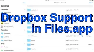 iPad Productivity: Dropbox Support in Files.app