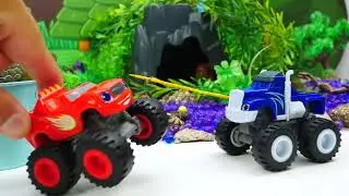 Видео про машинки - Вспыш и Крушила встретили медведя на рыбалке! Чудо машинки и игры для мальчиков