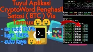 Bot CryptoWord Penghasil Satosi (BTC) Legit 100% - Termux