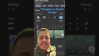 Thoughts on Giants/Vikings #shorts #nflweek1 #nfl2024
