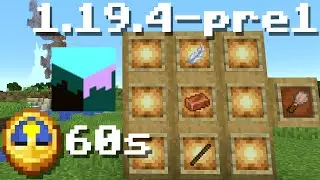 Minecraft 1.19.4-pre1 in 60 seconds...