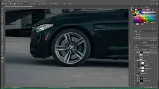 Car photo edit in Photoshop