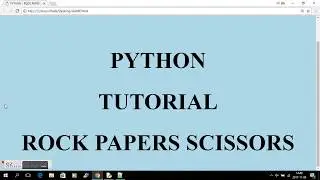 PYTHON - ROCK PAPER SCISSORS
