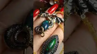 Глаз и Яйцо Дракона 🐉🐲✨ Роскошный Дуэт с Черными Опалами в Авторском Исполнении...Магия 🐲✨✨✨