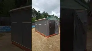 Готовая баня из бруса 4 м.,с парилкой на 2.5 метра от ПБК-Плюс.#готовыябаня,#мобильнаябаня,#пбк
