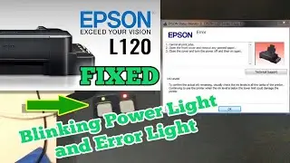 How to fix Paper jam on EPSON L120 | Blinking Power light and Error light