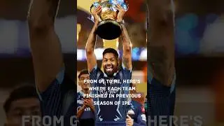 From GT to MI here's where each team finished in previous IPL