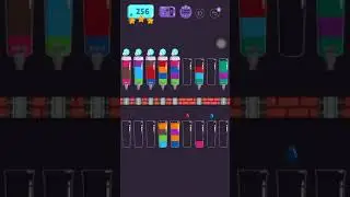 Cups - water sort puzzle | level 256 | ⭐️⭐️⭐️