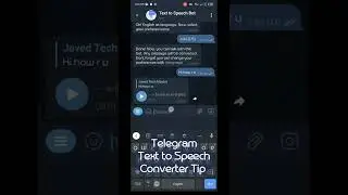 Telegram Text to Speech bot