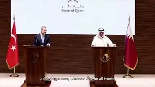 المؤتمر الصحفي المشترك لمعالي ‬رئيس مجلس الوزراء وزير الخارجية مع وزير خارجية الجمهورية التركية.
