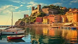 LERICI - THE MOST BEAUTIFUL PLACES IN LIGURIA - THE MOST BEAUTIFUL VILLAGES IN ITALY 4K-VIRTUAL TOUR