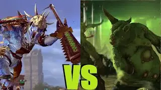 Возвышенные разносчики чумы Нургла vs Храмовая стража: Total War Warhammer 3. тесты юнитов  v 2.4.0