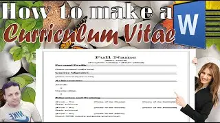 HOW TO MAKE A CURRICULUM VITAEBIODATA IN MICROSOFT WORD #microsoftword