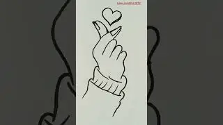 Korean Heart Drawing by finger