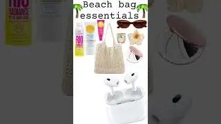 Beach bag essentials 🏝️☀️ #summer2024 #beachbag #summeressentials #hotgirlsummer #summervibes
