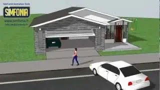 Architectural scene 1 - SimFonIA Animation Tools (SketchUp plugin)