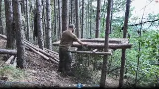Primitive technology: 7 shelter buildings from start to finish. Bushcraft in the woods