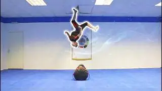 GNT Flip Kicks the Ceiling 😮Ginger Ninja Trickster