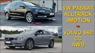 SLIP TEST - Volkswagen Passat Alltrack 4Motion vs Volvo S60 CC AWD - @4x4.tests.on.rollers