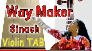 Way Maker – Sinach - Violin - Play Along Tab Tutorial