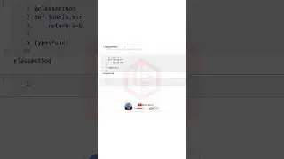 classmethod Python Yerleşik (Gömülü) Fonksiyonlar #python #shorts #programming #pythonshorts