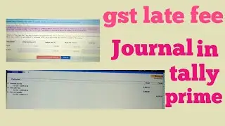 Gst late fee journal entry in tally prime Explained