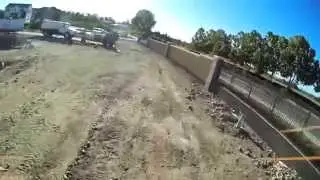Flying in the construction site + crash - RAW